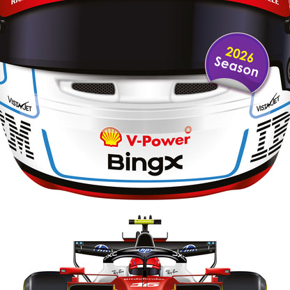 Charles Leclerc Formula 1 Racing Helmet 2026 Ferrari Print