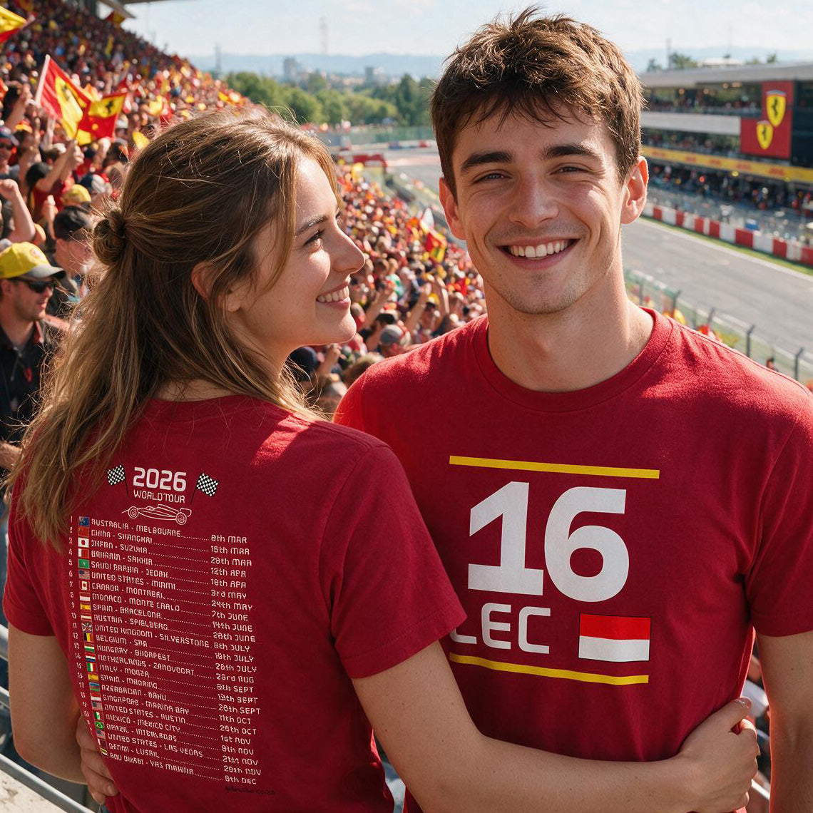 Charles Leclerc 2026 F1 Calendar T-Shirt