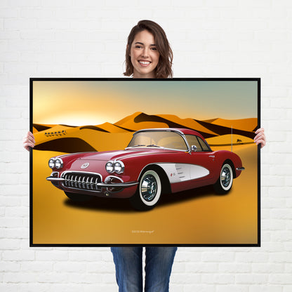 Chevrolet Corvette American Muscle Car poster