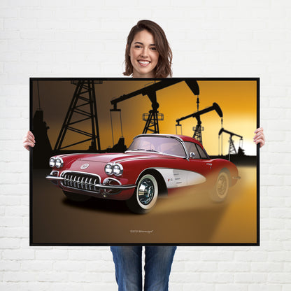 Chevrolet Corvette American Muscle Car poster