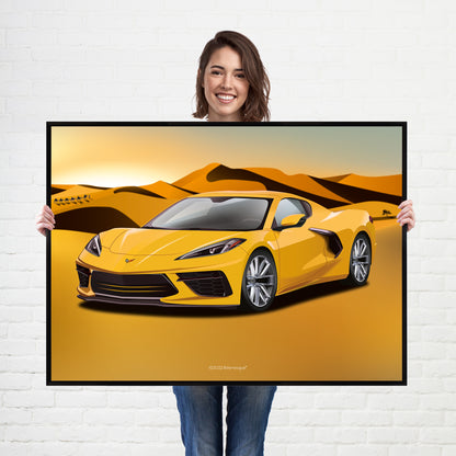 Chevrolet Corvette Supercar Print - fast sports cars Poster