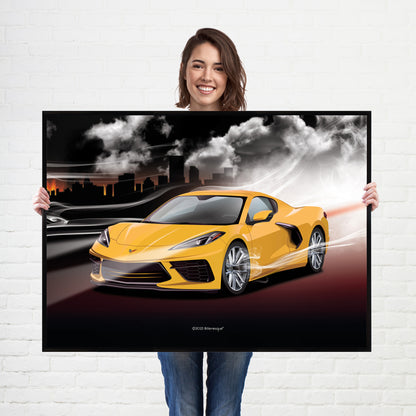 Chevrolet Corvette Supercar Print - fast sports cars Poster