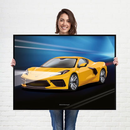 Chevrolet Corvette Supercar Print - fast sports cars Poster