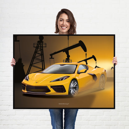 Chevrolet Corvette Supercar Print - fast sports cars Poster