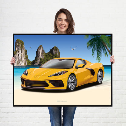 Chevrolet Corvette Supercar Print - fast sports cars Poster