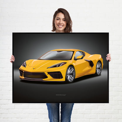 Chevrolet Corvette Supercar Print - fast sports cars Poster