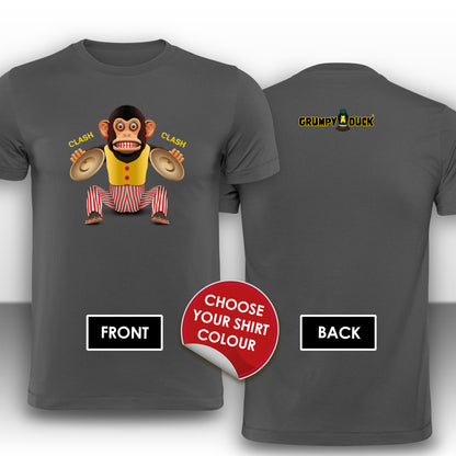 Clapping Cymbals Monkey Design - Grumpy Duck Leisure Wear