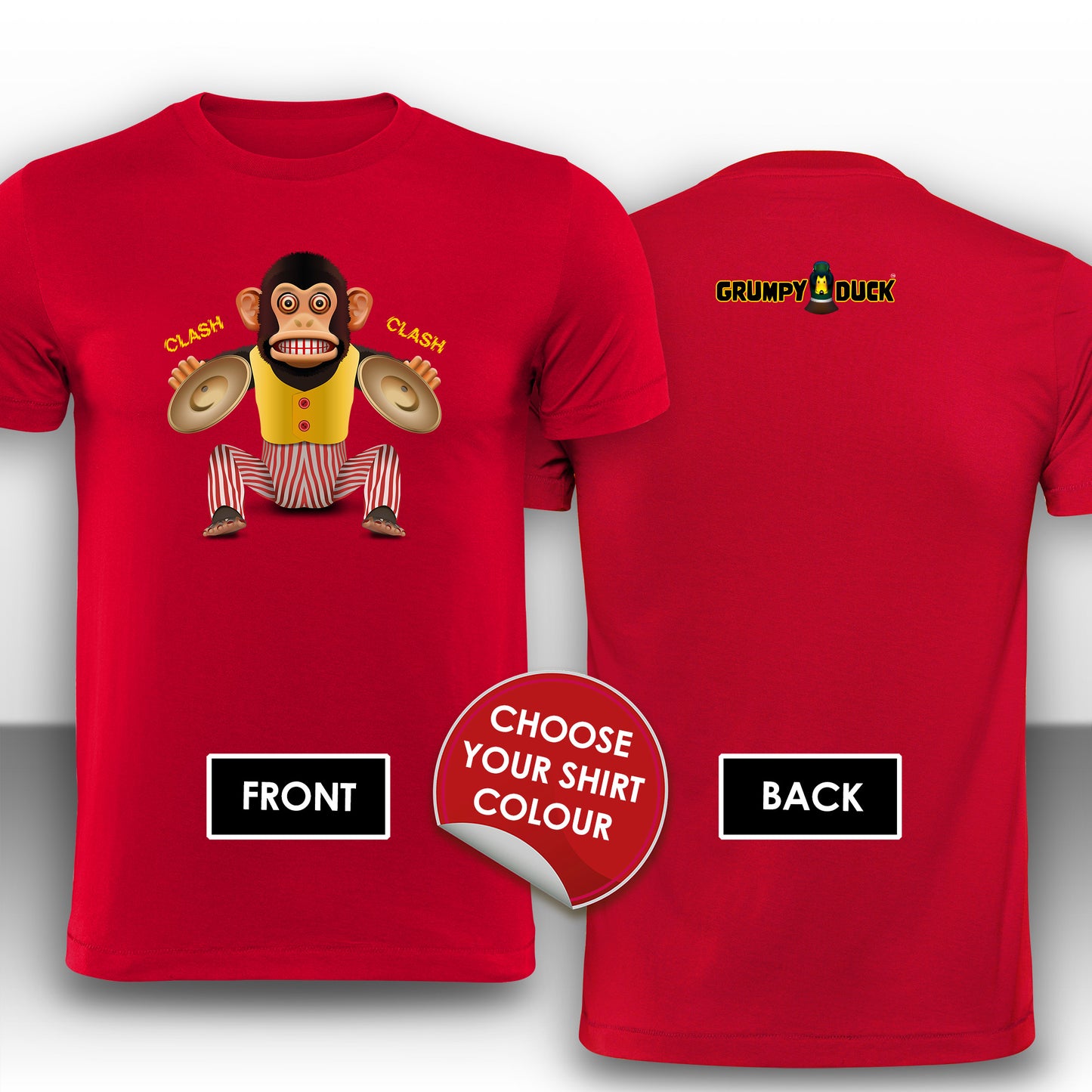 Clapping Cymbals Monkey Design - Grumpy Duck Leisure Wear