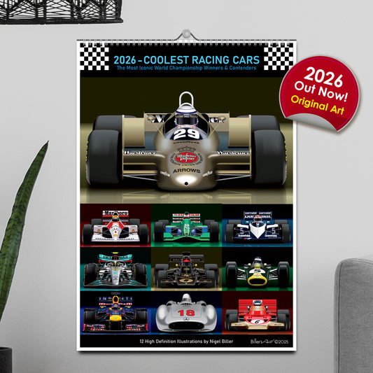 2026 Formula 1 Coolest Cars Calendar