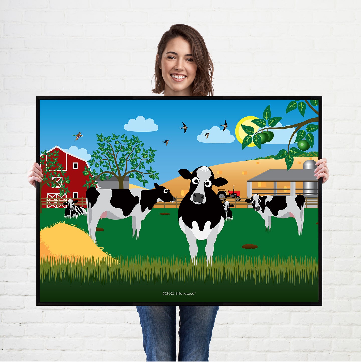 Cow Field Poster