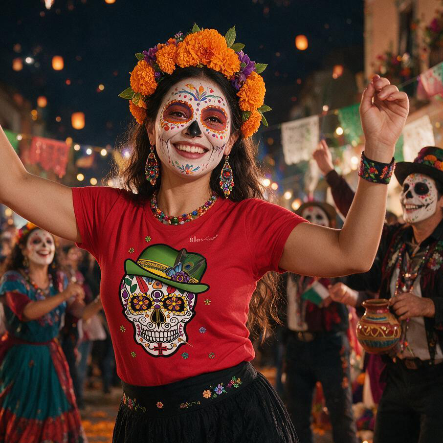 Day of the Dead 'Earth' Women's Slim Fit T-Shirt