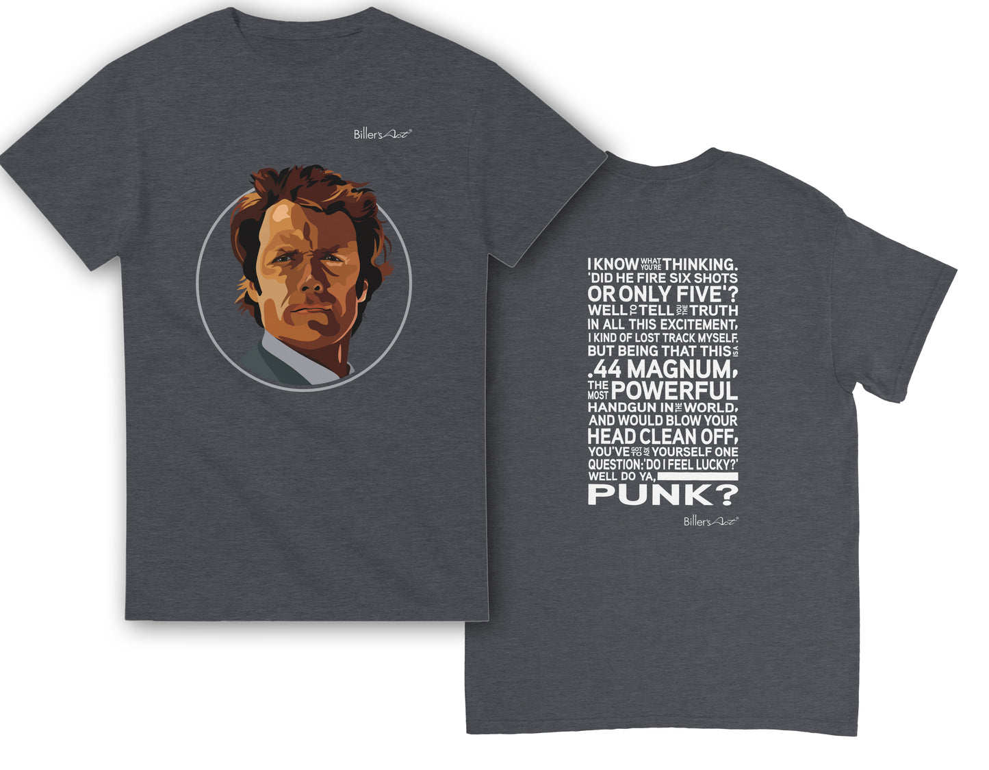 Dirty Harry Movie T Shirt - Harry Callahan Quote - T Shirt Film