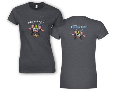 Pigs Don't Fly - Scuba Diving - Beach & Sure Leisure Wear Womens' Slim Fit T-Shirt