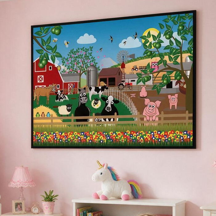 Farm Animals Wall Poster