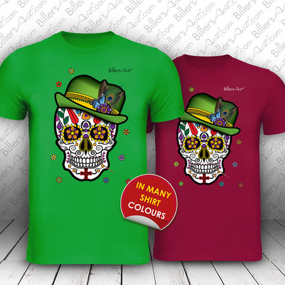 Day of the Dead Earth and Flowers T-Shirt