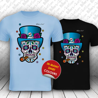 Day of the Dead Fire and Flowers T-Shirt