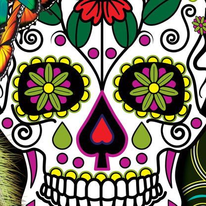 Day of the Dead AIR Sugar Skull Art Poster - Biller's Art