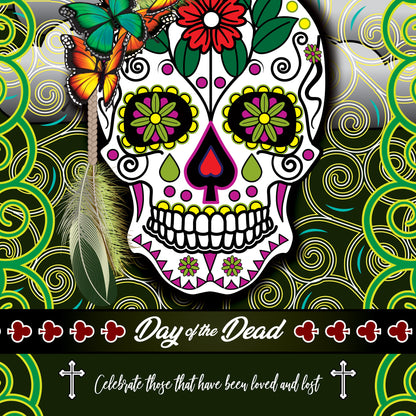 Day of the Dead AIR Sugar Skull Art Poster - Biller's Art