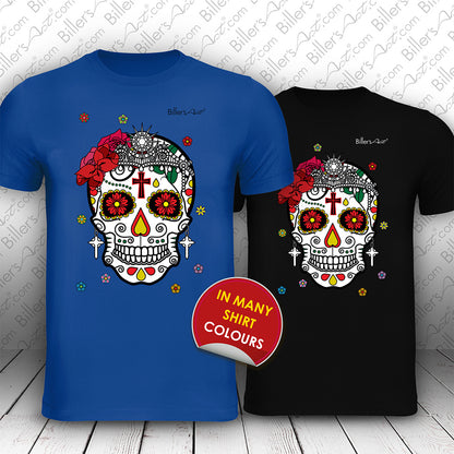 Day of the Dead Water and Flowers T-Shirt