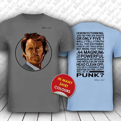 Dirty Harry Movie T Shirt - Harry Callahan Quote - T Shirt Film