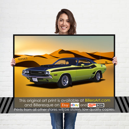 Dodge Challenger American Muscle Car print - supercar poster