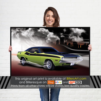 Dodge Challenger American Muscle Car print - supercar poster