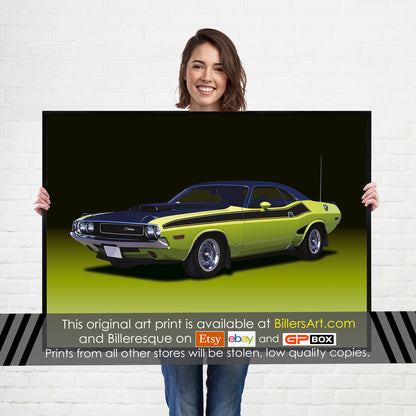 Dodge Challenger American Muscle Car print - supercar poster