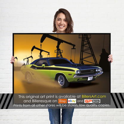 Dodge Challenger American Muscle Car print - supercar poster