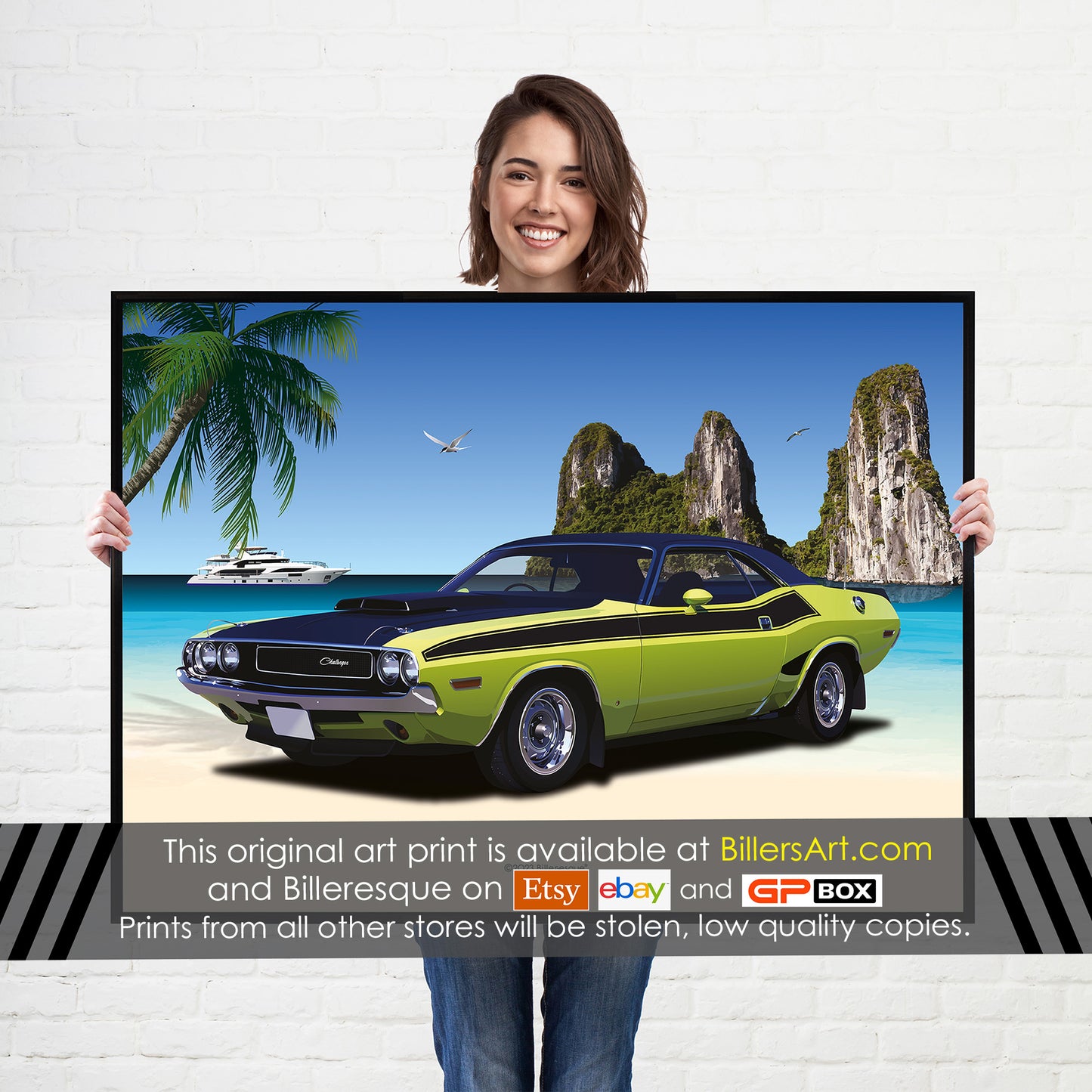 Dodge Challenger American Muscle Car print - supercar poster