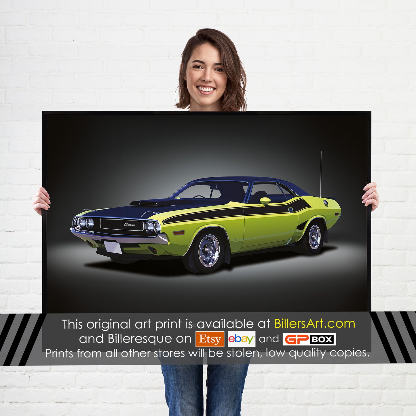 Dodge Challenger American Muscle Car print - supercar poster