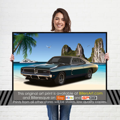 Dodge Charger American Muscle Car print - supercar poster