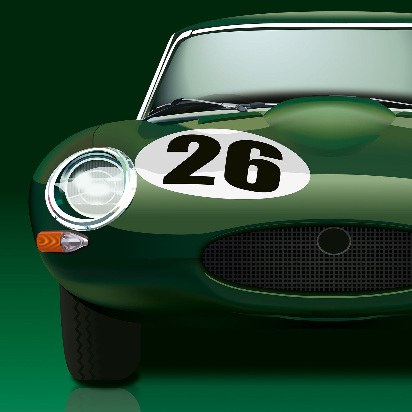 Jaguar E-Type Endurance Racing Car Poster Wall Print