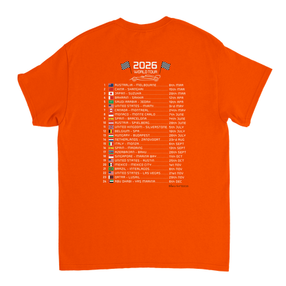 Max Verstappen 2026 Cartoon Calendar Formula 1 T-Shirt