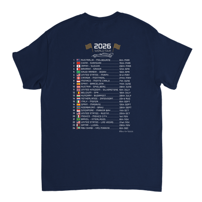 Max Verstappen 2026 Cartoon Calendar Formula 1 T-Shirt