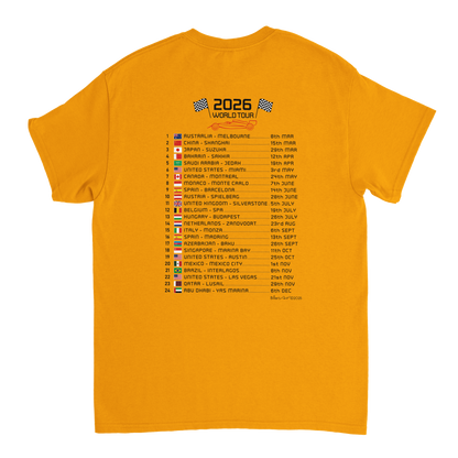 Charles Leclerc 2026 Cartoon Calendar Formula 1 T-Shirt