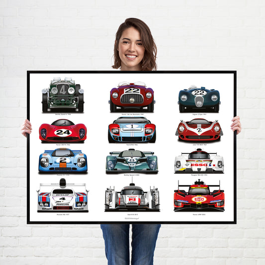 Historic and Iconic Endurance WEC Racing Cars Poster