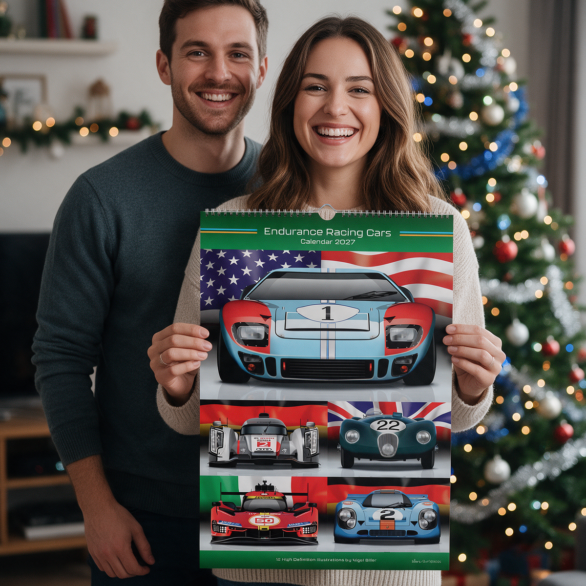 2027 Endurance Christmas Racing Calendars on Flags US