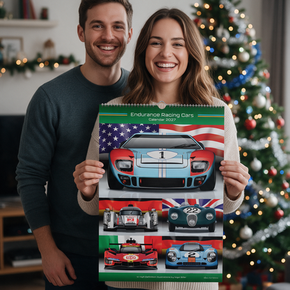 2027 Endurance Christmas Racing Calendars on Flags US