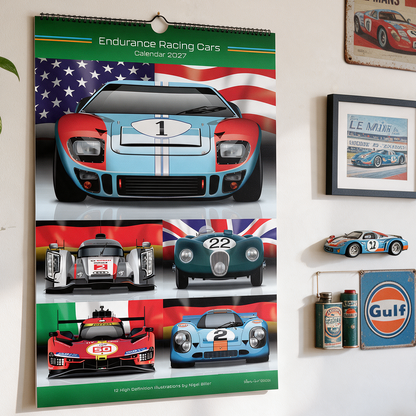 2027 Endurance Christmas Racing Calendar Flags