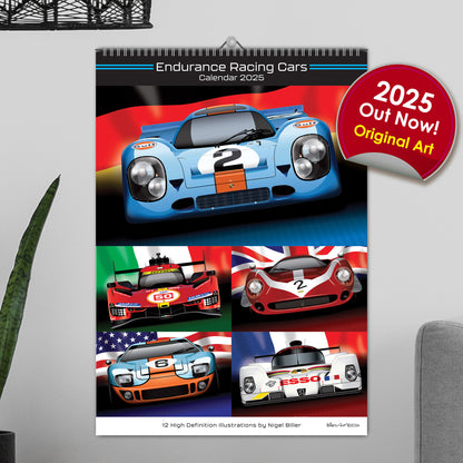 2025 WEC Endurance Racing Car Calendar. Classics Le Mans Cars