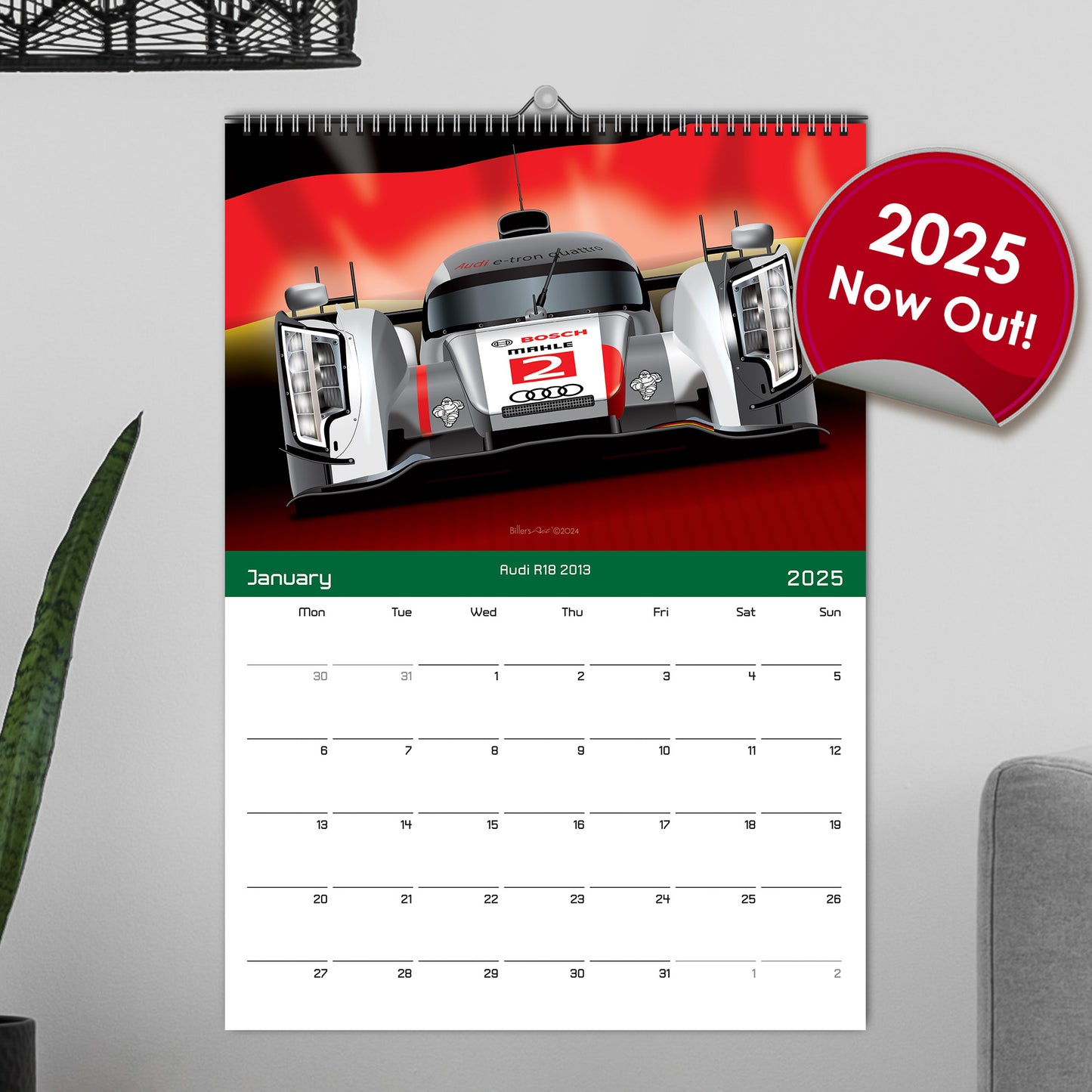 2025 WEC Endurance Racing Car Calendar. Classics Le Mans Cars