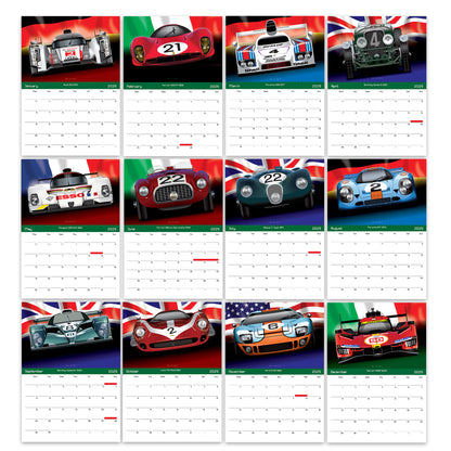 2025 WEC Endurance Racing Car Calendar. Classics Le Mans Cars