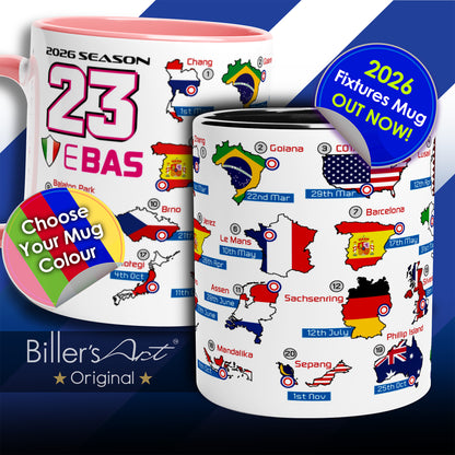 Enea Bastianini MotoGP 2026 Season Fixtures Racing Calendar Mug