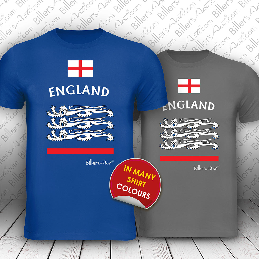 England White Standard 3 Lions Sports and Souvenir T-Shirt