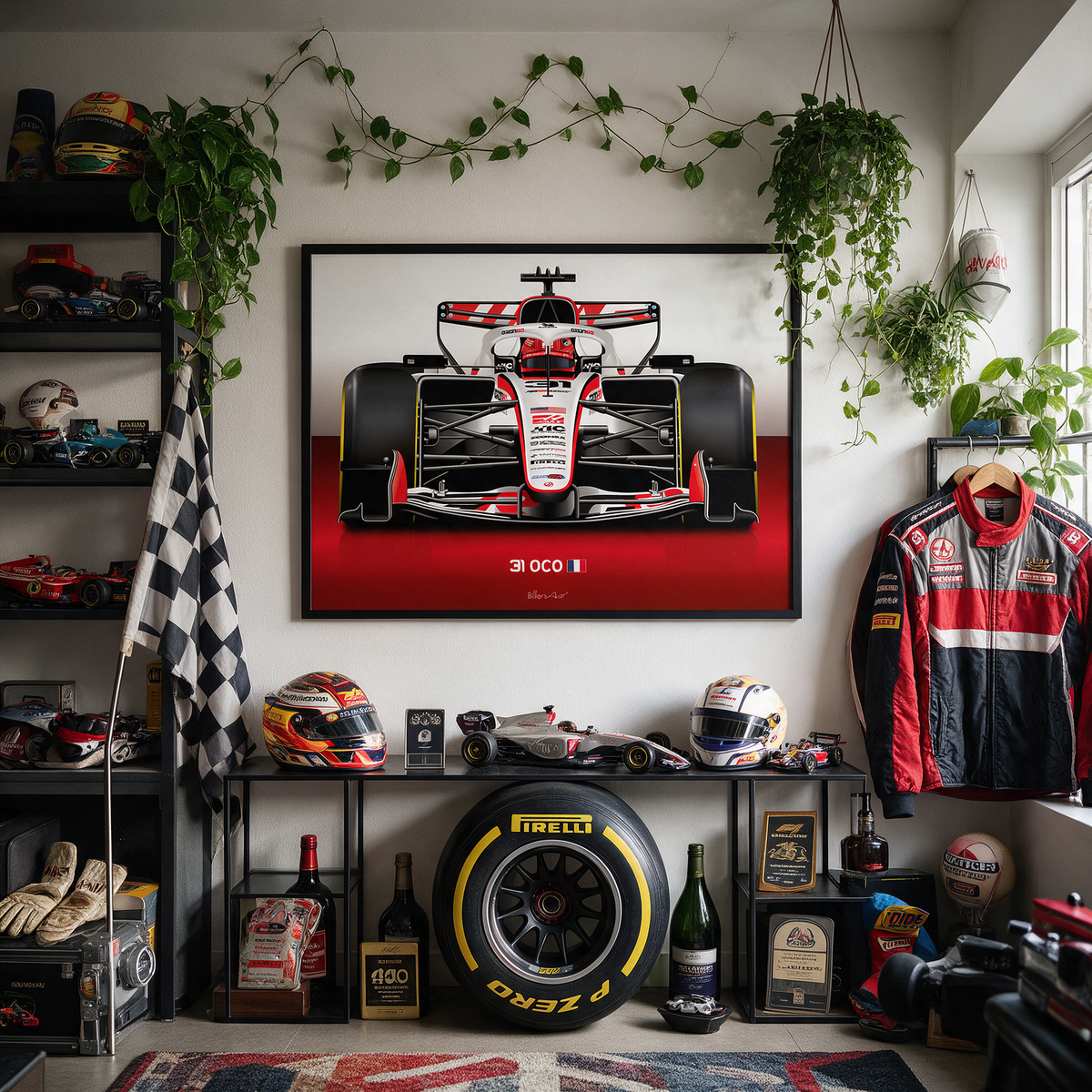 Esteban Ocon Formula 1 Haas 2026 Racing Car Print