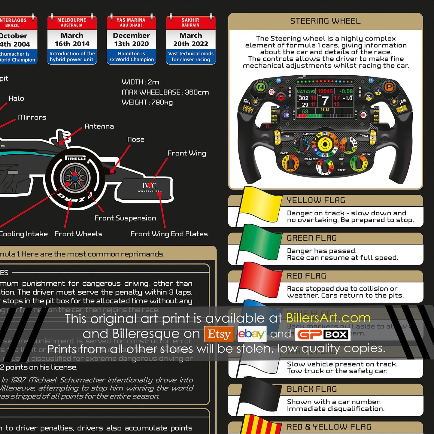 Formula 1 2024 Information Stats Print