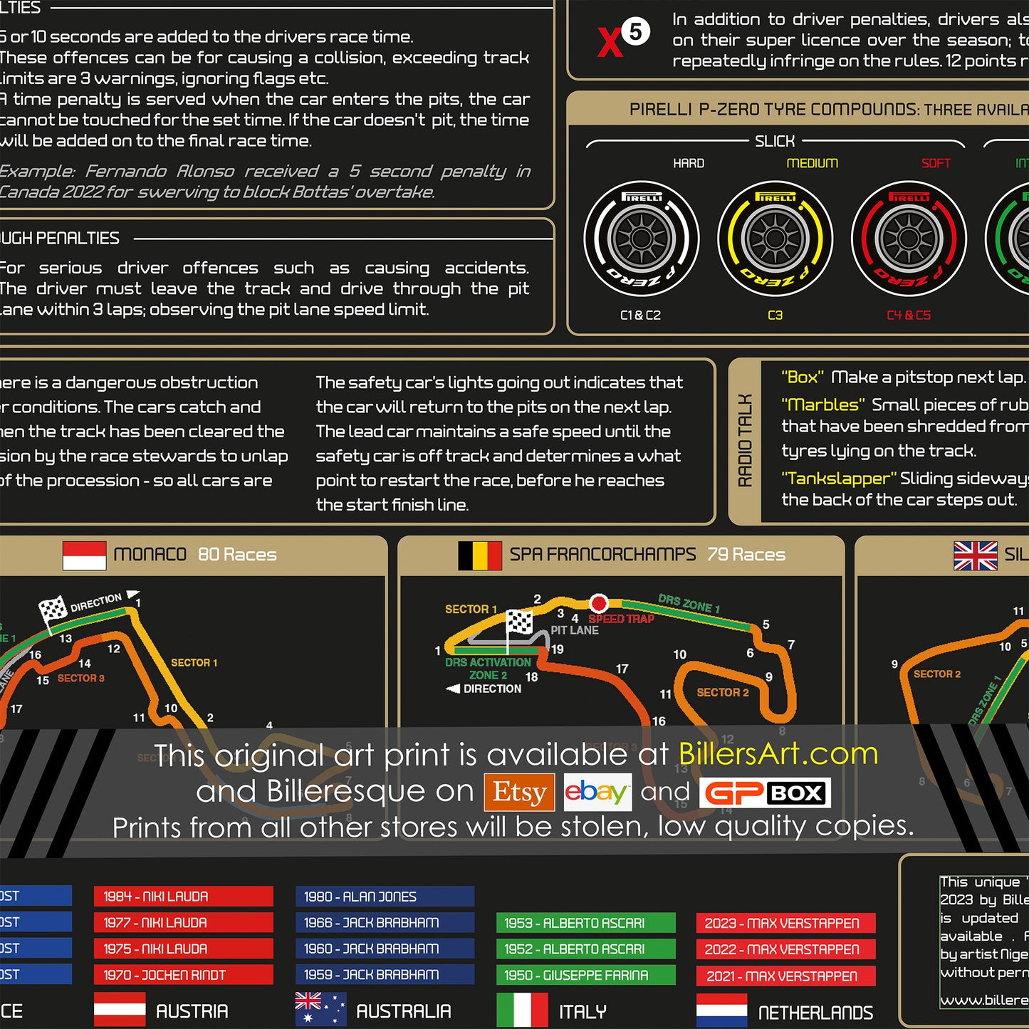 Formula 1 2024 Information Stats Print