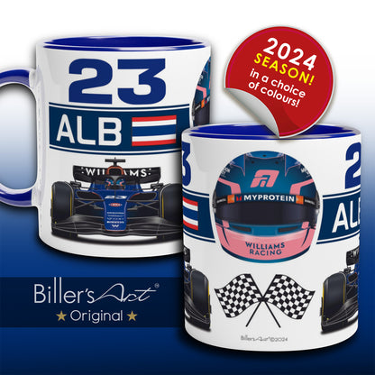 Alexander Albon 2024 Car & Helmet Formula 1 Mug