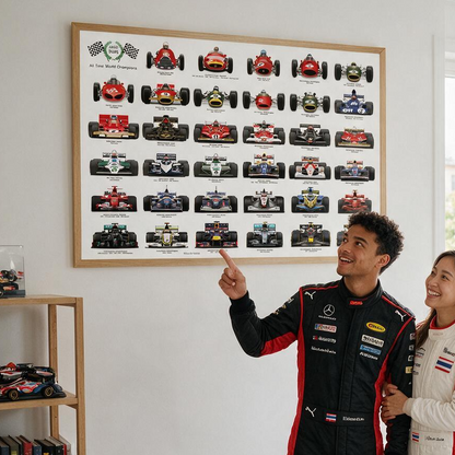 Formula 1 All Time World Champions Car Print