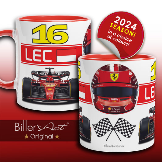 Charles Leclerc 2024 Car & Helmet Formula 1 Mug